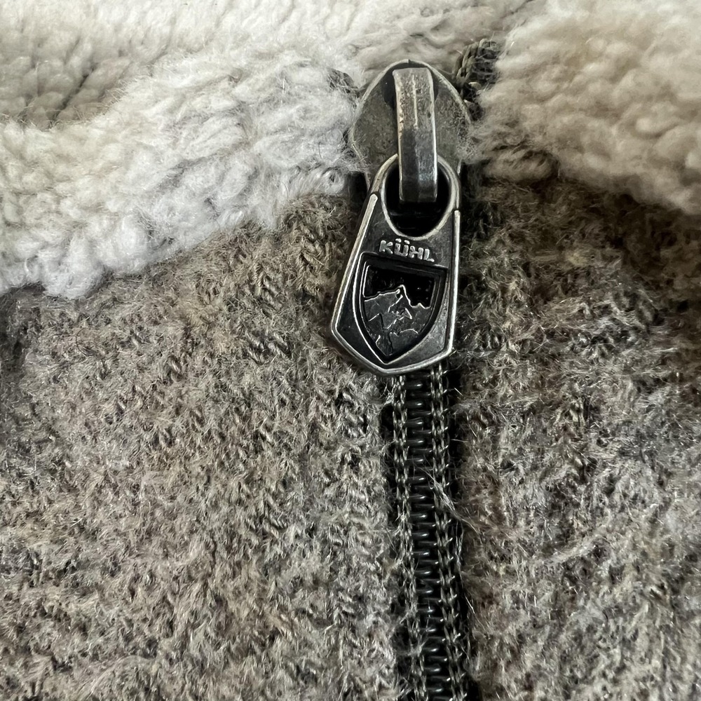 Kuhl Sweater Mens Large Brown Alfpaca Fleece 1/4 Zip Outdoor Hiking Pullover - Picture 3 of 12